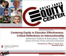 Centering Equity in Educator Effectiveness: Critical Reflections on Intersectionality