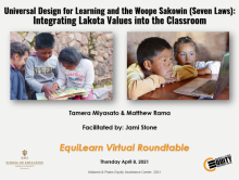 EquiLearn Virtual Roundtable: Universal Design for Learning, and the Woope Sakowin (Seven Laws): Integrating Lakota Values into 
