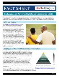 Bullying as an Adverse Childhood Experience (ACE)