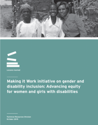 "Making it Work" report: 3 happy women promoting disability rights.