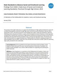 State Standards to Advance Social and Emotional Learning: Findings from CASEL’s State Scan of Social and Emotional Learning Standards, Preschool through High School, 2014