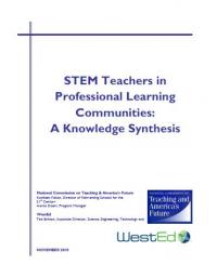 STEM Teachers in Professional Learning Communities: a Knowledge Synthesis