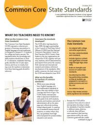 Spotlight on the Common Core State Standards: What Do Teachers Need to Know?