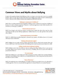 Common Views and Myths about Bullying
