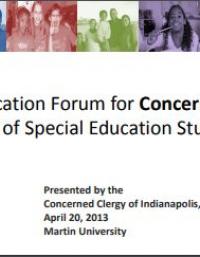 Education Forum for Concerned Adults of Special Education Students