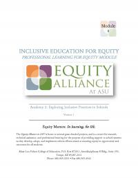 Inclusive Education for Equity Academy 2 - Exploring Inclulsive Practices in Schools (FM)