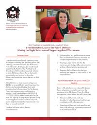 Best Practices in Homeless Education Brief Series: Local Homeless Liaisons for School Districts: Making the Right Selection and Supporting their Effectiveness