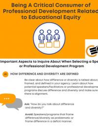 Being A Critical Consumer of Professional Development Related to Educational Equity