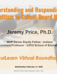 EquiLearn Virtual Roundtable: Understanding and Resisting Antisemitism in School Board Meetings​​