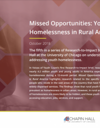 Front Page of Missed Opportunities: Youth Homelessness in Rural America 