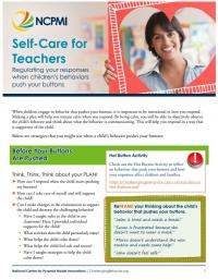 Cover of self care for teachers