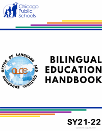 Cover of the SY22 Bilingual Education Handbook, a guide for bilingual education in Chicago Public Schools