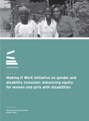 "Making it Work" report: 3 happy women promoting disability rights.