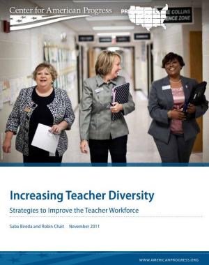 Increasing Teacher Diversity: Strategies to Improve the Teacher Workforce