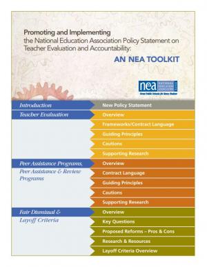 Promoting and Implementing the National Education Association Policy Statement on Teacher Evlauation and Accountability: An NEA Toolkit