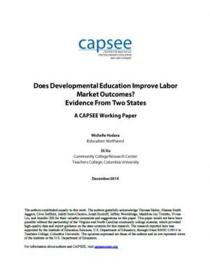 Does Developmental Education Improve Labor Market Outcomes? Evidence from Two States