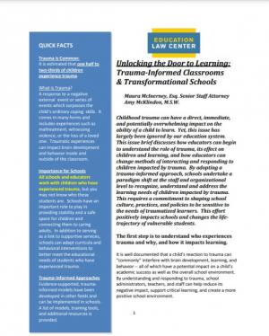 Unlocking the Door to Learning: Trauma-Informed Classrooms & Transformational Schools