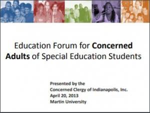 Education Forum for Concerned Adults of Special Education Students
