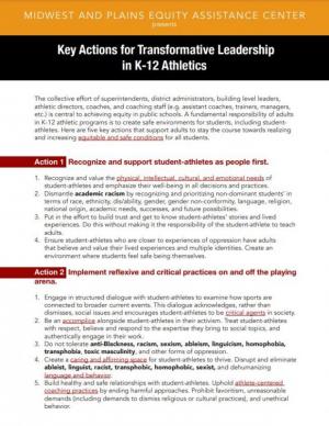 Key Actions for Transformative Leadership in K-12 Athletics
