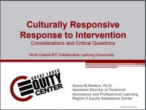 Culturally Responsive Response to Intervention: Considerations and Critical Questions