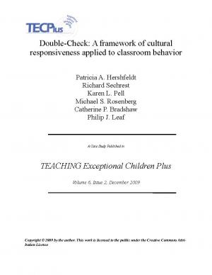 Double-check: A framework of cultural responsiveness applied to classroom behavior