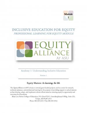 Inclusive Education for Equity Academy 1 - Understanding Inclusive Education (FM)