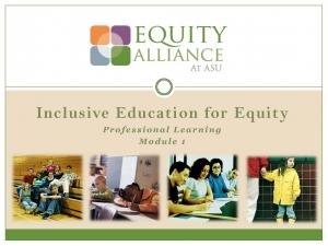 Inclusive Education for Equity Academy 2 - Exploring Inclulsive Practices in Schools (PPTs)