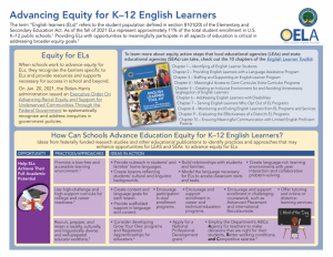 Infographic on educational equity principles and strategies.