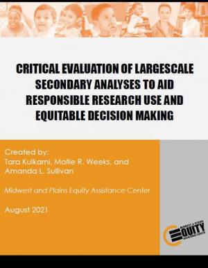 Critical Evaluation of Largescale Secondary Analyses to Aid Responsible Research Use and Equitable Decision Making